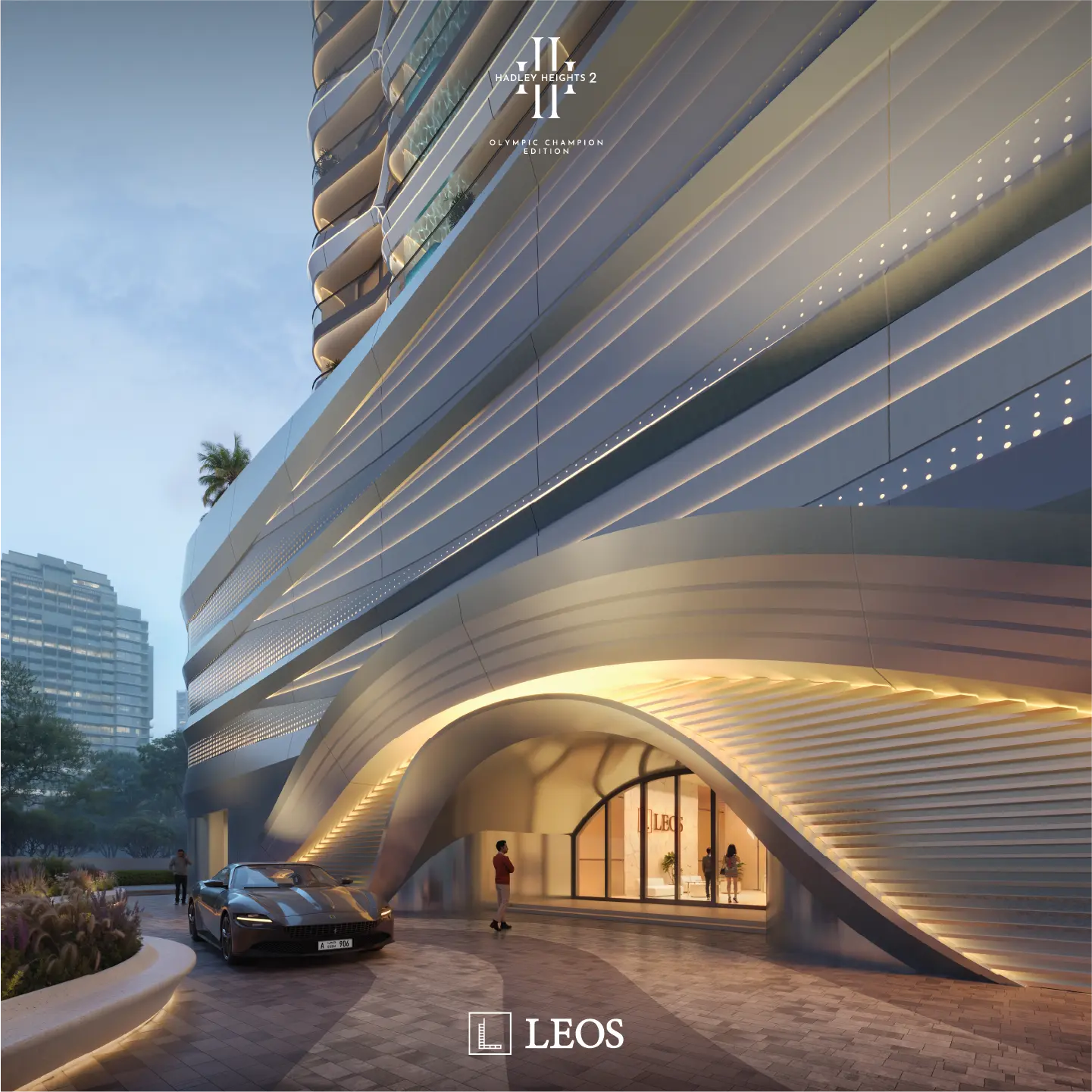 The arrival entrance to Hadley Heights 2 in Dubai Sports City
