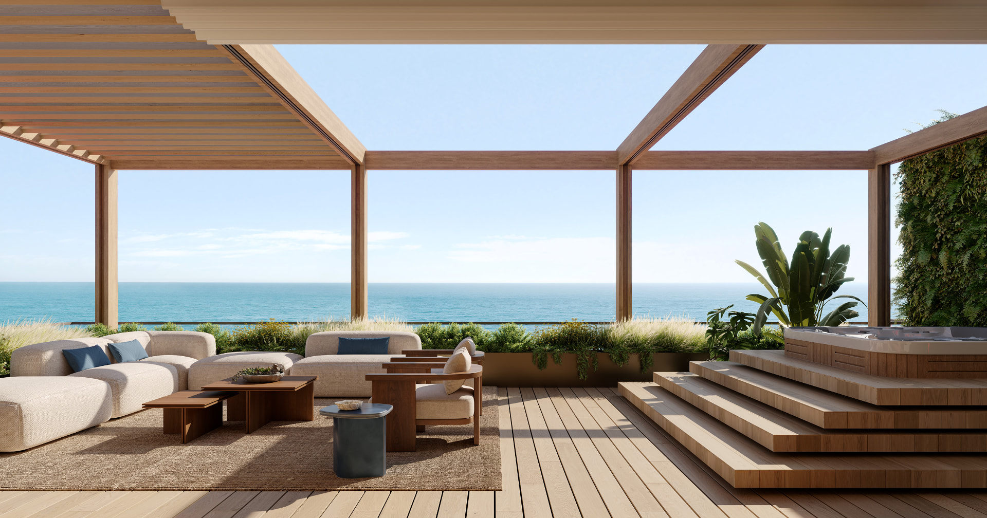ARIA seafront townhouse rooftop terrace