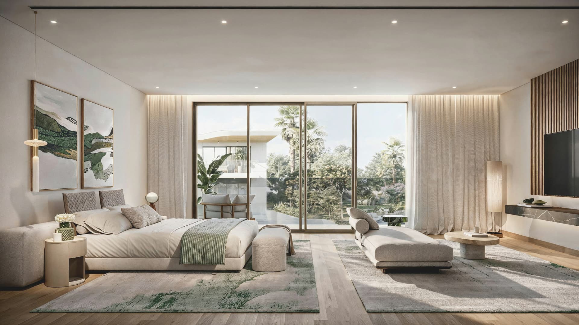 Bedroom inside a Talay villa, Saadiyat Island