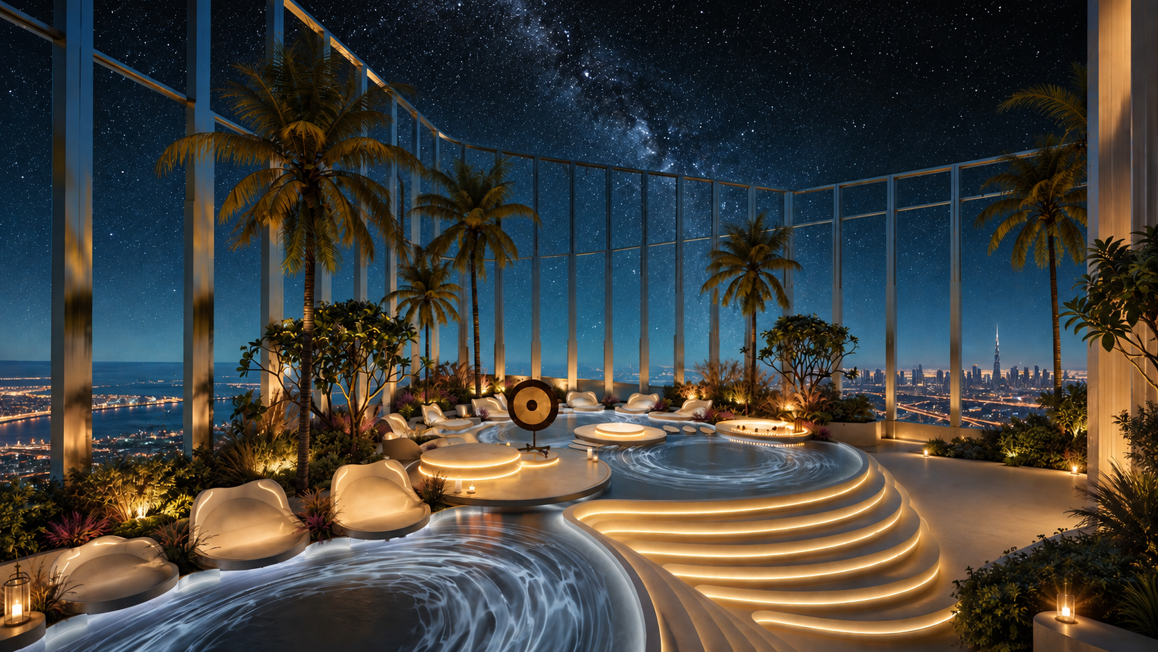 Rooftop wellness and lounge space at Hadley Heights 2
