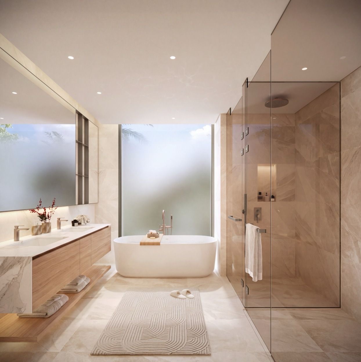 Bathroom inside a Talay villa, Saadiyat Island